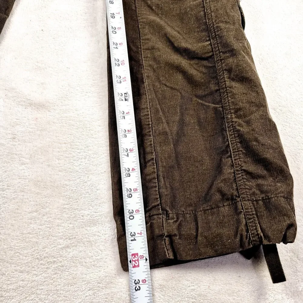 London Jean Women's Marisa Fit Corduroy Cargo Pants Brown Size 12